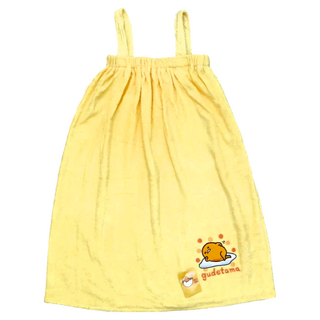 gudetama 蛋黃哥 繡花吊帶浴裙 成人款 100%棉 台灣製造, 1件
