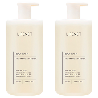 LIFENET 清新柑橘羅勒香氛沐浴露 Fresh Mandarin & Basil, 1L, 2瓶