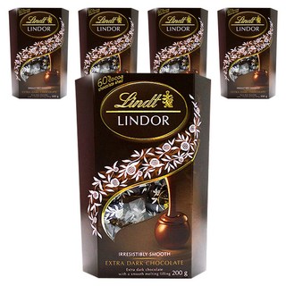 Lindt 瑞士蓮 Lindor黑巧克力球, 200g, 5盒