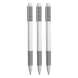 LEGO 文具 積木原子筆 52661 6歲以上, 灰色, 3支