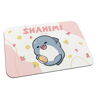 收納王妃 胖鯊魚鯊西米 軟式珪藻土地墊, 灑花鯊魚, 1個