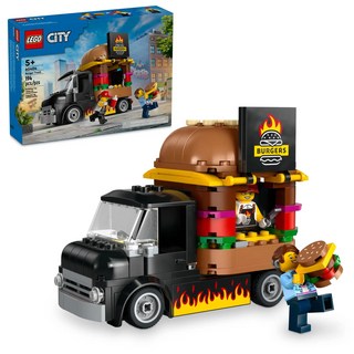 LEGO 樂高 60404 城市系列 兒童益智拼裝積木玩具, 漢堡餐車 Buger Van, 1盒