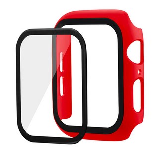 Hensen 繽紛彩色Apple Watch硬殼螢幕保護殼, 紅色