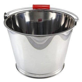 白鐵水桶34cm 耐用 居家好幫手, 白鐵色, 1個