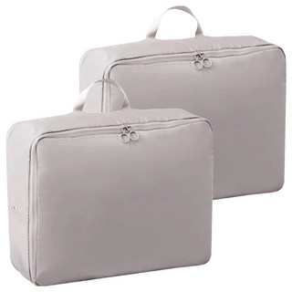 旅行壓縮包 記憶布面料 防水 耐髒 雙層擴展設計, 大(40 x 28.5 x 15cm), 2個裝, 1組