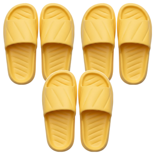 室內EVA居家拖鞋 3雙組, 38~39, 黃色