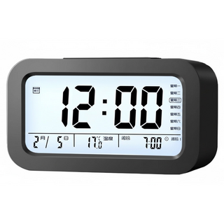 Reddot 紅點生活 全功能USB星期室溫報時鬧鐘, 經典黑
