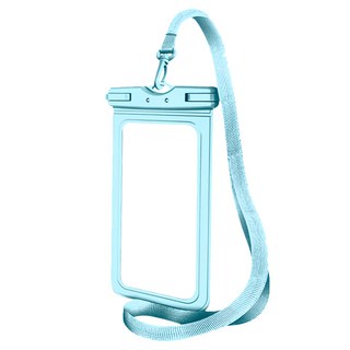 OMG TPU 高清觸屏手機防水袋，30米深度防水 IPX8級，適用於7.2寸以下手機, 藍色, 1個