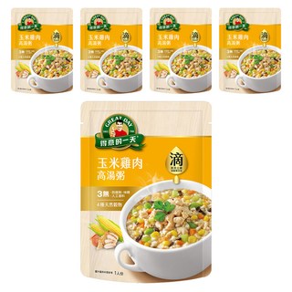得意的一天 滴雞精高湯粥玉米雞肉 無添加、方便即食, 320g, 5包