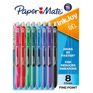 페이퍼메이트 잉크조이 젤펜 0.5mm 8색, 혼합색상, 1세트