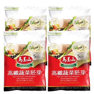 馬玉山 高纖蔬菜胚芽 全素食 無防腐劑 無添加人工香料 高鈣 香濃鹹口味 美味配方, 350g, 4袋