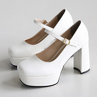 단골언니 여성용 메리제인 바비 가보시 펌프스 힐 10cm