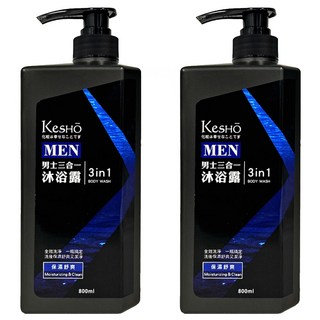 KeSHO 男士三合一沐浴露 800ml 保濕舒爽, 2件