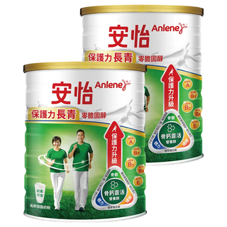 Anlene 安怡 長青高鈣低脂奶粉 獨特骨鈣營養配方 奶素可食, 1.5kg, 2罐