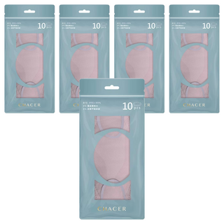 CHACER 佳和口罩 成人4D立體醫用口罩, 櫻落雪粉, 10片, 5包