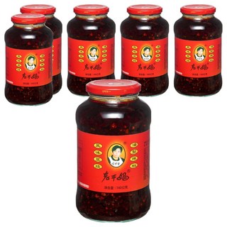 老干媽 風味豆豉油制辣椒，傳統釀造，香辣好滋味，廚房必備, 740g, 6罐
