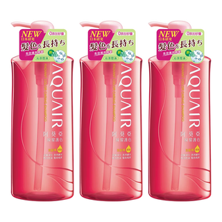 AQUAIR 阿葵亞 瞬耀護色洗髮精 控油, 染後護色 持久, 添加薄荷精萃, 600ml, 3瓶