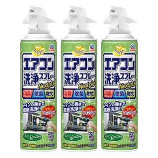 興家安速 冷氣清潔劑, 日本原裝進口, 免水洗, 一噴就乾淨, 深層去汙, 99.9%抑菌, 420ml, 3瓶