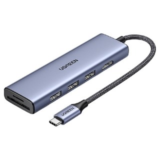 UGREEN 綠聯 六合一Type-C集線器 標準版, 1個, 銀色
