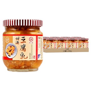 江記 甜酒豆腐乳, 200g, 12罐