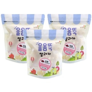 Ssalgwaja 米餅村 寶寶磨牙米餅 10個月以上適用, 紅麴, 30g, 3包