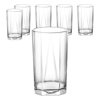 Ocean Glass 金字塔高球杯 玻璃材質 300ml, 6個