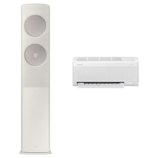 삼성전자 56.9㎡(17.2평) + 18.7㎡(5.7평) Bespoke AI 무풍 클래식 청정 홈멀티형 에어컨 + 리모컨 세트 AF70F17D25BRT 방문설치, 일반배관형