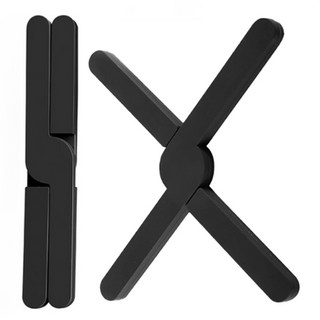 타이탄 TPR 접이식 냄비받침, 블랙, 2개