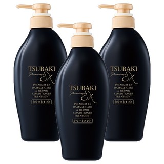 TSUBAKI 思波綺 髮研修護護髮乳EX 450ml 受損髮質適用 深層修護, 3瓶