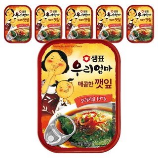 Sempio 膳府 芝麻葉罐頭 辣味, 70g, 6罐