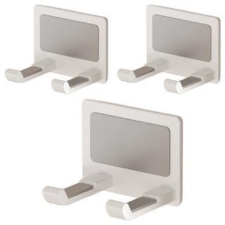 超級工廠 吹風機架, 白色, 免打孔安裝，節省空間，適用多種吹風機, 3個