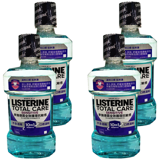 李施德霖全效護理抗敏感漱口水 750ml 不含酒精 口感溫和, 4瓶