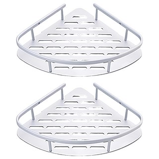 浴室置物架, 三角形 輕薄款, 銀色, 22 x 4.5cm, 2個