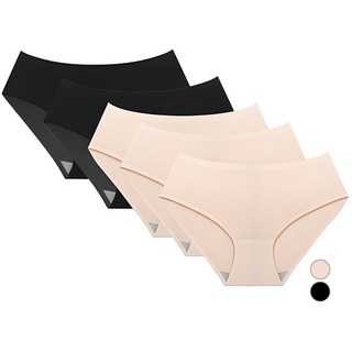 GLAM GONGGAM 女用 Alldays 無痕內褲 無縫線 無痕 內褲 5件組, 膚色3+黑色2