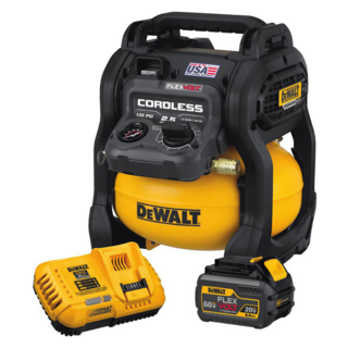 DEWALT 得偉 60Vmax 無碳刷無油式空壓機 單電池 DCC2560T1 無線便攜 動力強勁 適用於各種工作場所, 1組