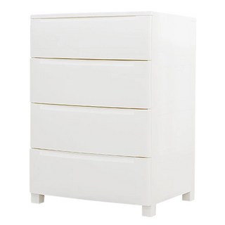 IRIS OHYAMA 愛麗思歐雅瑪 四層抽屜式組合收納櫃 NMKD-554 1個, 白色