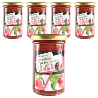 Vilson 米森 無加糖草莓果醬 法國精選 無人工添加, 290g, 5罐