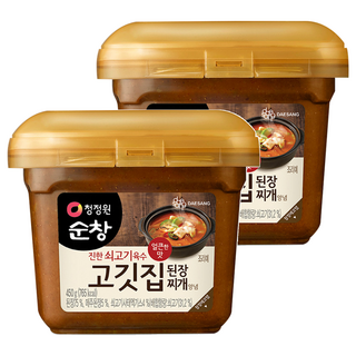 清淨園 Sunchang 烤肉店大醬湯調味料, 450g, 2個