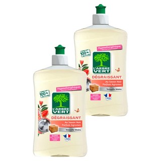 L'ARBRE VERT 濃縮洗碗精 黑肥皂葡萄柚, 500ml, 2瓶