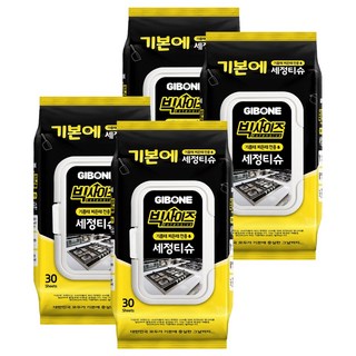 기본에 빅사이즈 기름때 찌든때 전용 세정티슈 30p, 4개