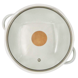 日式加厚琺瑯油炸鍋 附鍋蓋組 - 2L, 21cm, CALF0140B, 1個