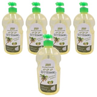 閃彩 椰子油洗碗精 1L 天然植物配方, 5瓶