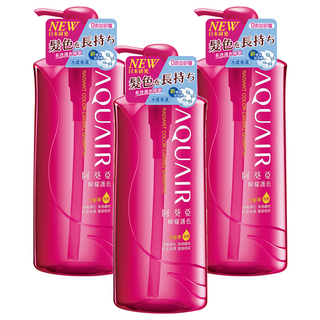 AQUAIR 阿葵亞 瞬耀護色洗髮精，長效持色，深層潔淨, 600ml, 3瓶