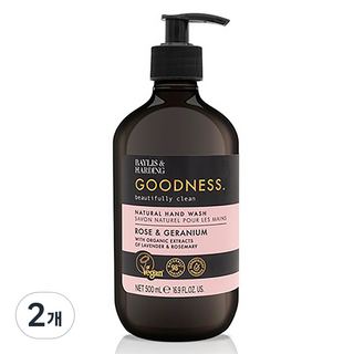 BaylisnHarding Goodness 玫瑰與天竺葵洗手乳, 2個, 500ml
