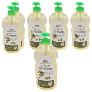 閃彩 椰子油洗碗精1000ml 1L 天然椰子油配方 溫和不傷手 大容量, 6瓶