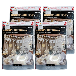 奢華金銀 派對氣球, 金銀色, 4個