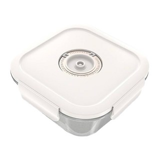 拍平方 食品真空保鮮盒 玻璃, 800ml, 15.2x15.2x6cm, 1個