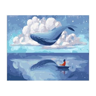 ArtLife 藝術生活 數字油畫DIY 66519 50 x 40cm, 空中的藍鯨, 1組