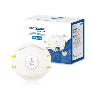 애니가드 안면부여과식 1급 방진마스크 VC102V, 30개, 화이트