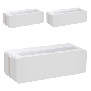 inomata 多插孔電線開關收納盒, 白色, 3個